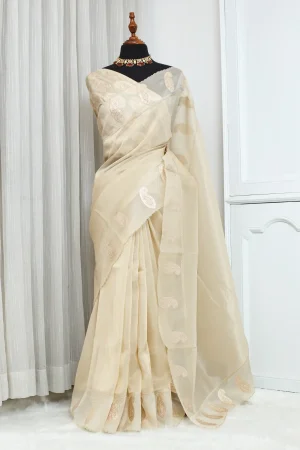 Pure Muslin Embroidery Saree – Sabyasachi Inspired 00031
